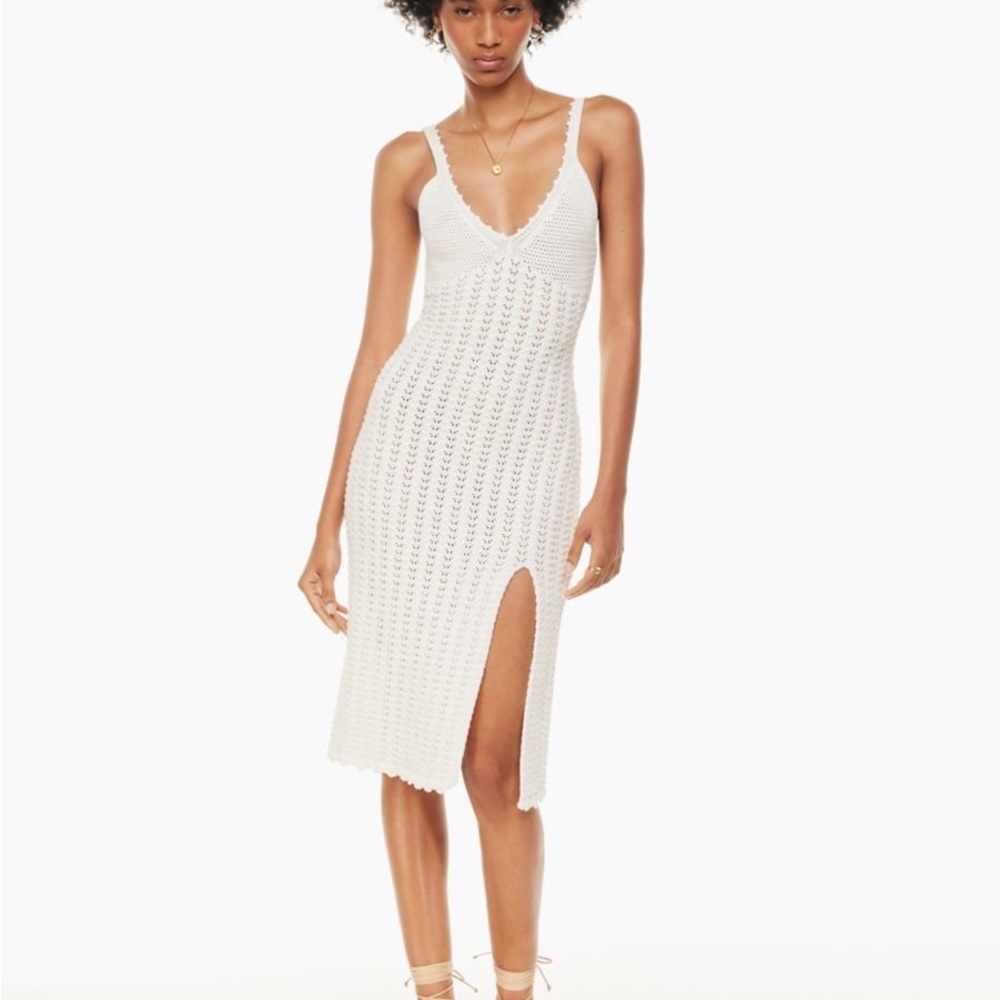 Aritzia - Wilfred - Evie Midi Dress - Oyster Huitre - Size Medium (M) - Picture 3 of 12